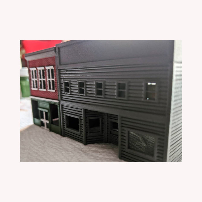 Maqueta de dos edificios arquitectónicos